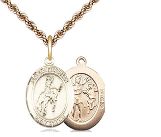 14kt Gold Saint Sebastian Rodeo Medal