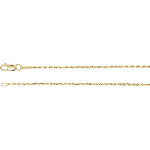 24-inch Diamond Cut Rope Chain - Sterling Silver