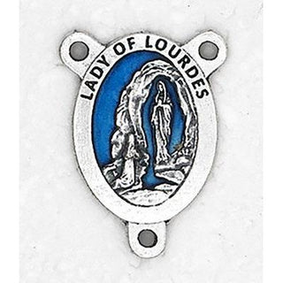 Bulk Enameled Lady of Lourdes Rosary Center