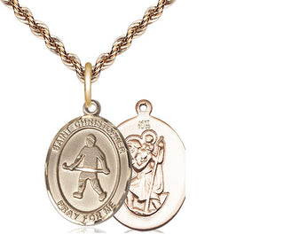 14kt Gold Saint Christopher Field Hockey Medal