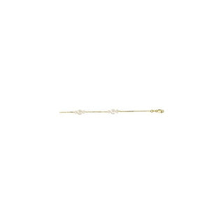 14K Yellow Cultured White Freshwater Pearl 17" Necklace