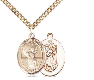 14kt Gold Saint Christopher Water Polo-Men Medal