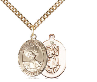 14kt Gold Saint Christopher Water Polo-Women Medal