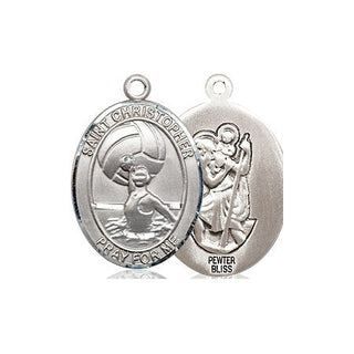 Pewter Saint Christopher Water Polo-Women Medal