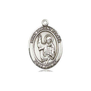 Sterling Silver Saint Vincent Ferrer Medal | Engravable