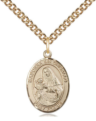 14kt Gold Filled Saint Madonna Del Ghisallo Medal Religious Jewelry Engraved Catholic Saint Jewelry