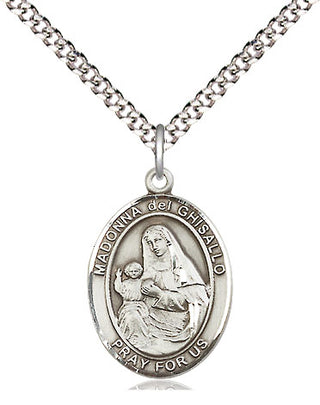 Pewter Saint Madonna Del Ghisallo Medal Religious Jewelry Engraved Catholic Saint Jewelry