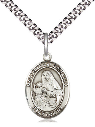 Pewter Saint Madonna Del Ghisallo Medal Religious Jewelry Engraved Catholic Saint Jewelry