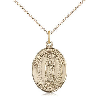 14kt Gold Our Lady of Guadalupe Medal
