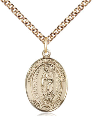 14kt Gold Our Lady of Guadalupe Medal
