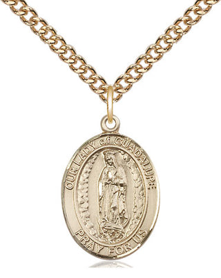 14kt Gold Our Lady of Guadalupe Medal