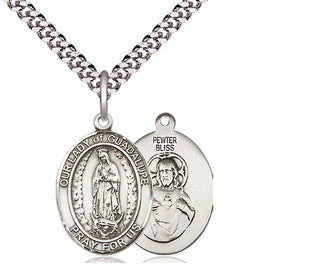 Pewter Our Lady of Guadalupe Medal Religious Jewelry
