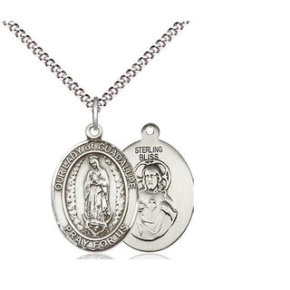 Sterling Silver Our Lady of Guadalupe Medal Religious Jewelry