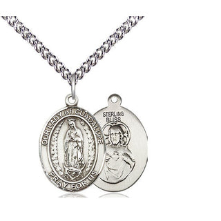 Sterling Silver Our Lady of Guadalupe Medal Religious Jewelry