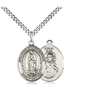 Sterling Silver Our Lady of Guadalupe Medal Religious Jewelry