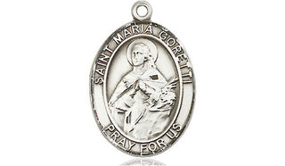 Pewter Saint Maria Goretti Medal Engraved Catholic Saint Jewelry