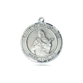 Pewter Saint Maria Goretti Medal Engraved Catholic Saint Jewelry