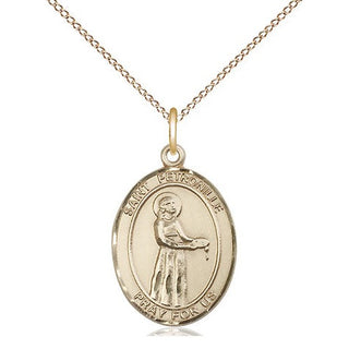 14kt Gold Filled Saint Petronille Medal Religious Jewelry Engraved Catholic Saint Jewelry