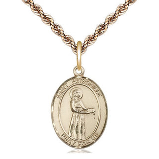 14kt Gold Filled Saint Petronille Medal Religious Jewelry Engraved Catholic Saint Jewelry