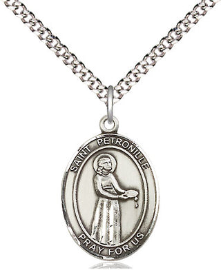 Sterling Silver Saint Petronille Medal Religious Jewelry Engraved Catholic Saint Jewelry