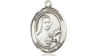 Pewter Saint Therese of Lisieux Medal Engraved Catholic Saint Jewelry