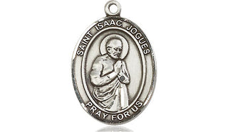 Pewter Saint Isaac Jogues Medal Engraved Catholic Saint Jewelry