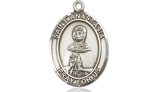 Pewter Saint Anastasia Medal Engraved Catholic Saint Jewelry
