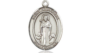 Pewter Saint Barnabas Medal Engraved Catholic Saint Jewelry