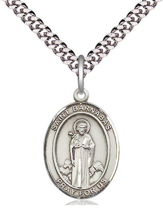 Pewter Saint Barnabas Medal Religious Jewelry Engraved Catholic Saint Jewelry