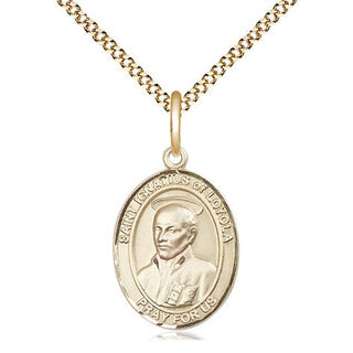 14kt Gold Filled Saint Ignatius of Loyola Medal Religious Jewelry Engraved Catholic Saint Jewelry
