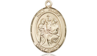 14kt Gold Filled Holy Family Medal Engraved Catholic Saint Jewelry