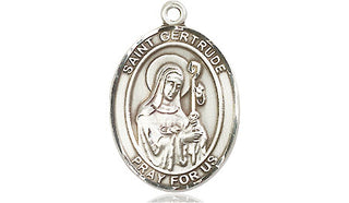 Sterling Silver Saint Gertrude of Nivelles Medal | Engravable