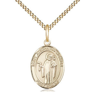 14kt Gold Filled Saint Joseph the Worker Medal Religious Jewelry Engraved Catholic Saint Jewelry