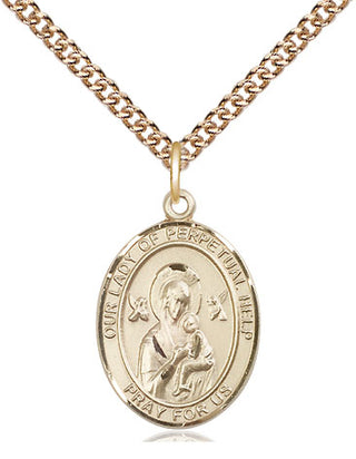 14kt Gold Our Lady of Perpetual Help Medal | Engravable