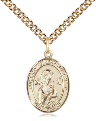 14kt Gold Our Lady of Perpetual Help Medal | Engravable