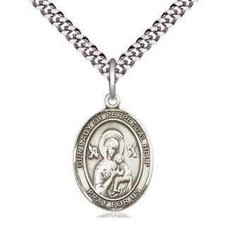 Pewter Our Lady of Perpetual Help Medal | Medium | Engravable