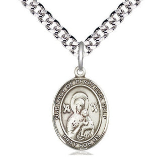 Pewter Our Lady of Perpetual Help Medal | Medium | Engravable