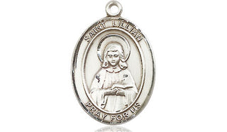 Pewter Saint Lillian Medal Engraved Catholic Saint Jewelry