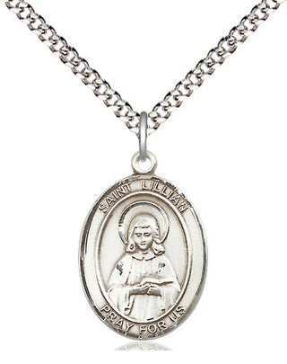 Sterling Silver Saint Lillian Medal Religious Jewelry Engraved Catholic Saint Jewelry