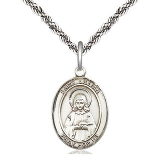 Sterling Silver Saint Lillian Medal Religious Jewelry Engraved Catholic Saint Jewelry