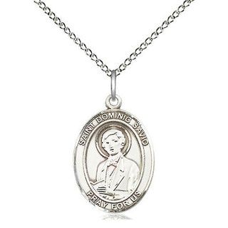 Sterling Silver Saint Dominic Savio Medal Religious Jewelry Engraved Catholic Saint Jewelry