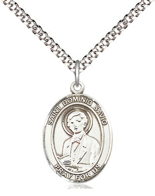 Sterling Silver Saint Dominic Savio Medal Religious Jewelry Engraved Catholic Saint Jewelry