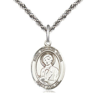 Sterling Silver Saint Dominic Savio Medal Religious Jewelry Engraved Catholic Saint Jewelry
