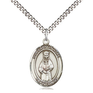 Sterling Silver Our Lady of Hope Medal | Medium | Engravable