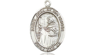Pewter Saint John of the Cross Medal Engraved Catholic Saint Jewelry