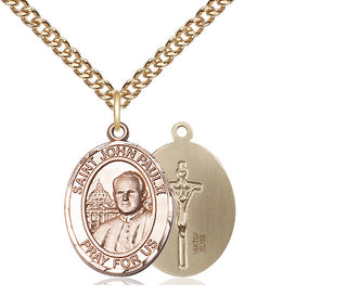 14kt Gold Filled Saint John Paul II Medal Religious Jewelry