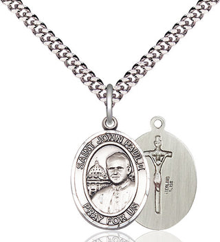 Pewter Saint John Paul II Medal Religious Jewelry