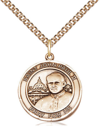 14kt Gold Saint John Paul II Medal