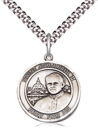 Pewter Saint John Paul II Medal Religious Jewelry