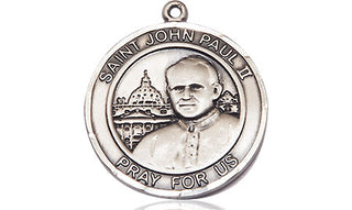Sterling Silver Saint John Paul II Medal Religious Jewelry